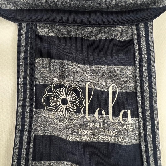 Lola Women’s Striped Blue Sleeveless Racerback Athletic Dress Size Small - Picture 4 of 5